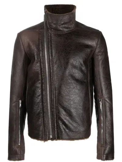 Rick Owens Bauhaus Jacket In Brown