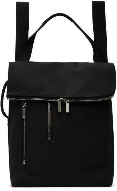 Rick Owens Black Porterville Cargo Backpack In 0909 Black/black