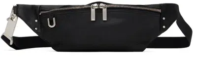 Rick Owens Black Porterville Geo Bumbag Pouch In 09 Black