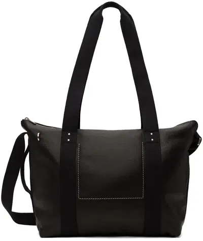 Rick Owens Black Porterville Trolley Tote In 0909 Black/black