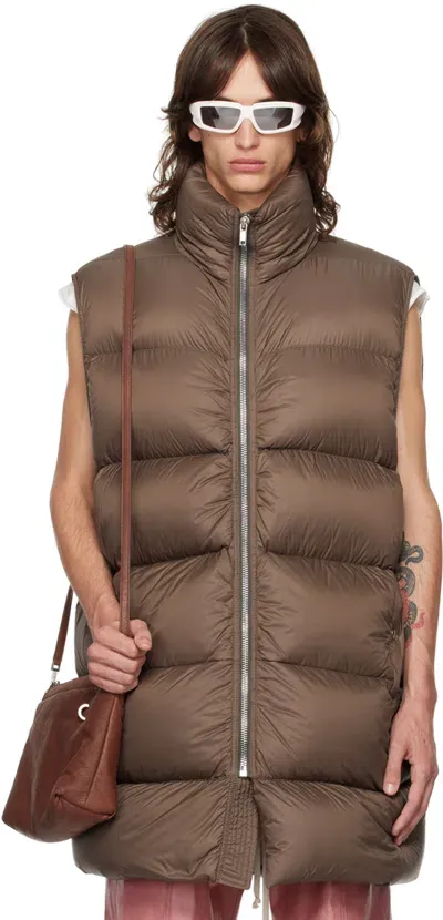 Rick Owens Brown Porterville Flight Down Vest