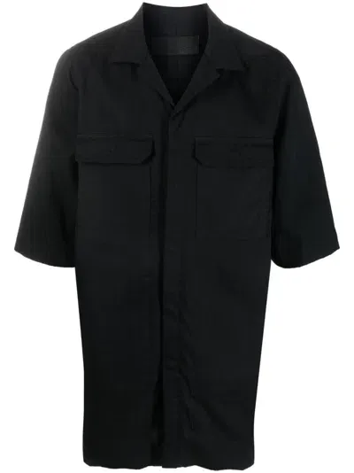 Rick Owens Chest Flap-pocket Shirt In Black