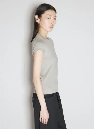 Rick Owens Cropped Level T-shirt In White