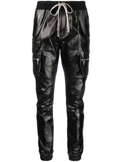 Rick Owens Drawsting-waist Skinny Trousers In Black