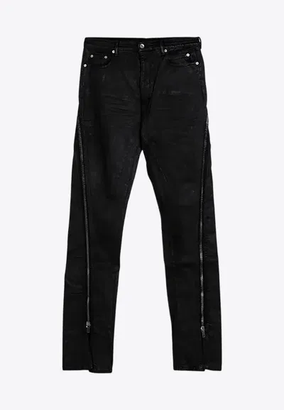 Rick Owens Drkshdw Banana Bolan Slim Jeans In Black