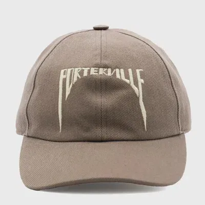 Rick Owens Drkshdw Beige Cotton Baseball Cap In Dust/pearl