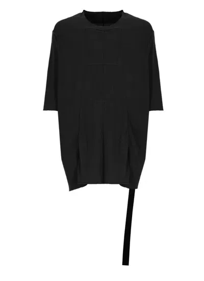 Rick Owens Drkshdw Panelled Cotton T-shirt In Black