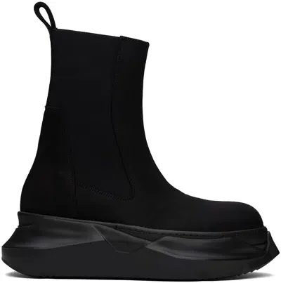 Rick Owens Drkshdw Black Beatle Abstract Chelsea Boots In 99 Black/black