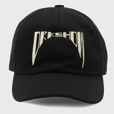 Rick Owens Drkshdw Black Cotton Baseball Cap