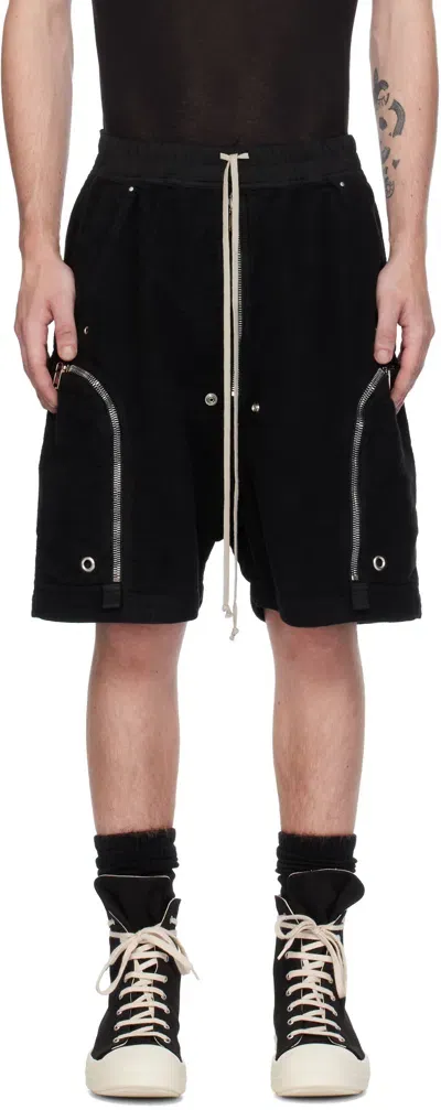 Rick Owens Drkshdw Black Porterville Bauhaus Shorts In 09 Black