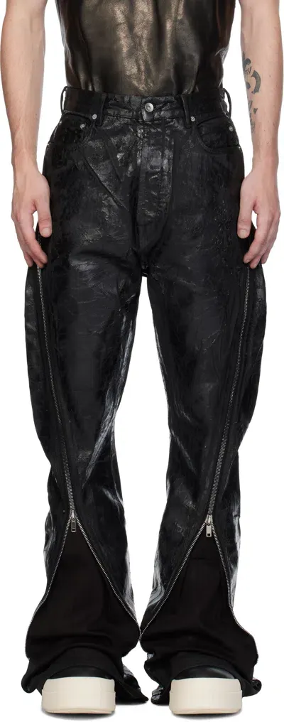 Rick Owens Drkshdw Black Porterville Bolan Banana Jeans In 09 Black