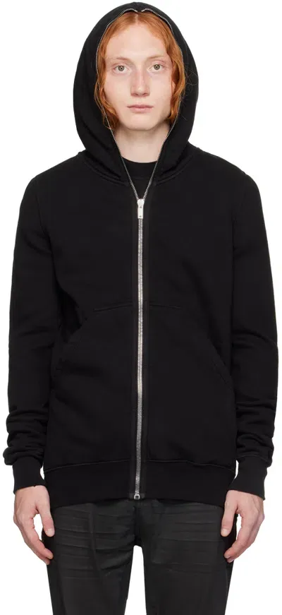 Rick Owens Drkshdw Black Porterville Cotton Gimp Hoodie In 09 Black