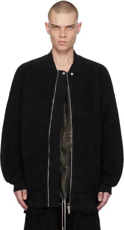 Rick Owens Drkshdw Black Porterville Jumbo Flight Bomber Jacket In 09 Black