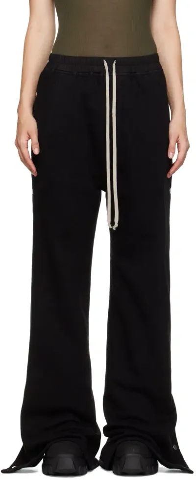 Rick Owens Drkshdw Black Porterville Pusher Lounge Pants In 09 Black