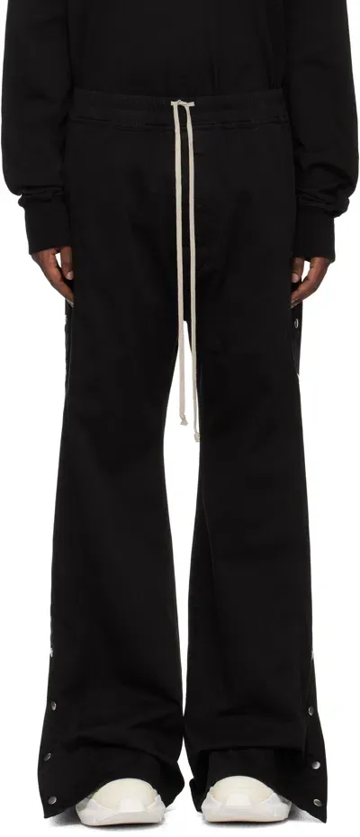 Rick Owens Drkshdw Black Porterville Pusher Trousers In 09 Black