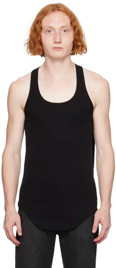 Rick Owens Drkshdw Black Porterville Scoop Neck Tank In 09 Black