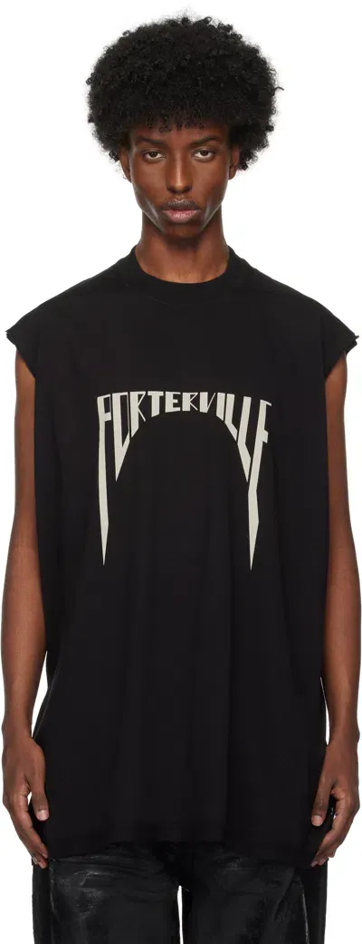 Rick Owens Drkshdw Black Porterville Tarp T-shirt In 0908 Black/pearl