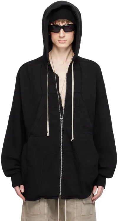 Rick Owens Drkshdw Black Sphinx Jumbo Hoodie In 09 Black