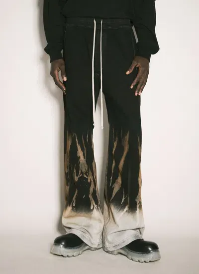 Rick Owens Drkshdw Bleached Hem Jeans In Black