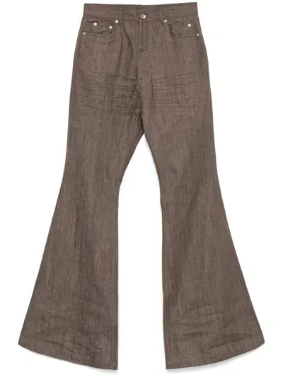 Rick Owens Drkshdw Bolan Jeans In Brown