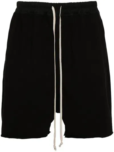 Rick Owens Drkshdw Phleg Organic-cotton Shorts In Black