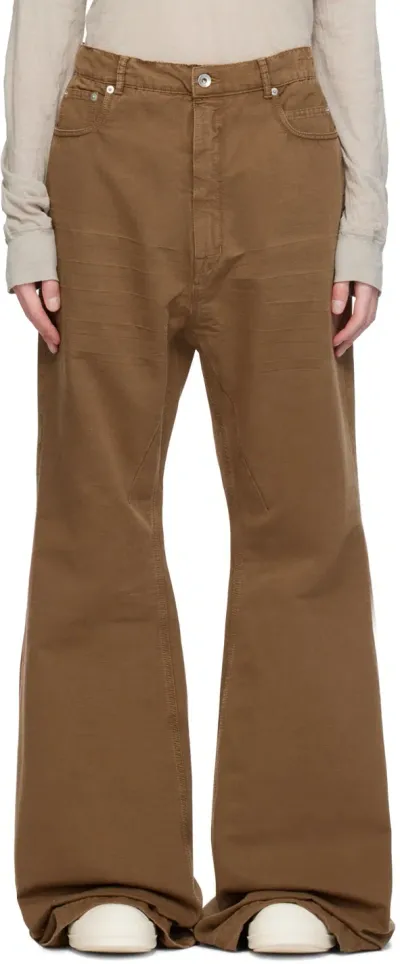 Rick Owens Drkshdw Brown Bolan Trousers In 44 Khaki Brown