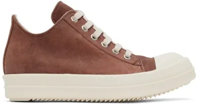 Rick Owens Drkshdw Brown Low Sneaks Sneakers In 5411 Henna Brown/mil