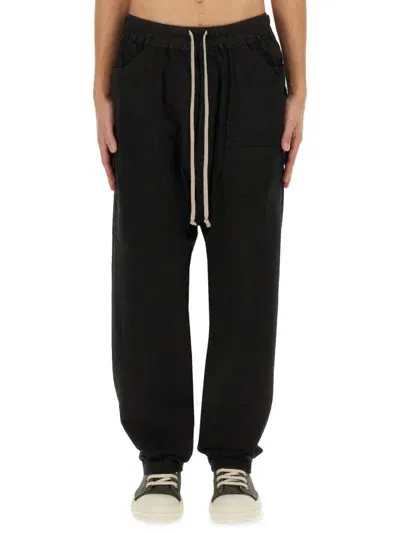 Rick Owens Drkshdw "cargo Drawstring" Pants In Black