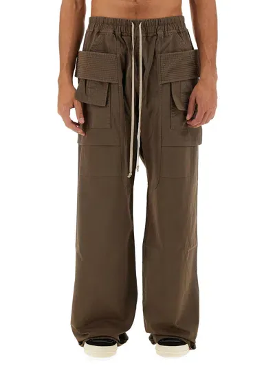 Rick Owens Drkshdw Cargo Pants Cretch Wide In Beige