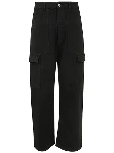 Rick Owens Drkshdw Cotton Twill Cargo Pants In Black