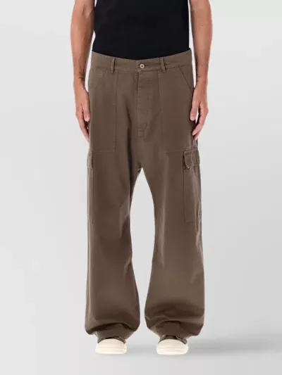 Rick Owens Drkshdw Cargo Trousers In Brown