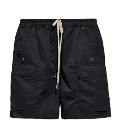 Rick Owens Drkshdw Cargobela Drawstring Shorts In Black