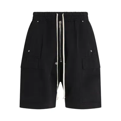 Rick Owens Drkshdw Drawstring Cargo Shorts In Black