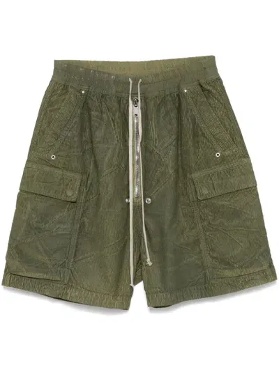 Rick Owens Drkshdw Cargobela Shorts In Green