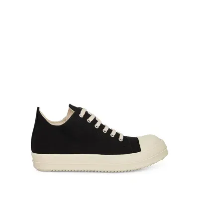 Rick Owens Drkshdw Cotton Barre Low Top Sneaker In Black