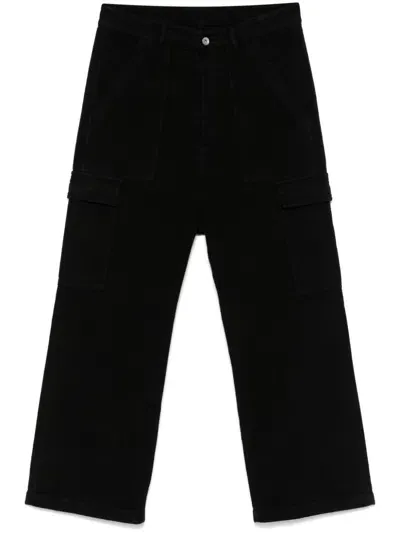 Rick Owens Drkshdw Cotton Cargo Pants In Black