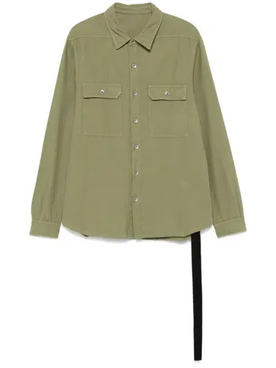 Rick Owens Drkshdw Cotton Shirt In Green