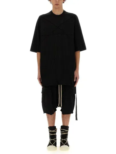 Rick Owens Drkshdw Cotton T-shirt In Black