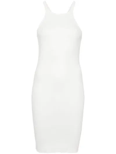 Rick Owens Drkshdw Racerback Tank Mini Dress In White