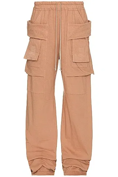 Rick Owens Drkshdw Creatch Cargo Wide Pant In Dark Pink