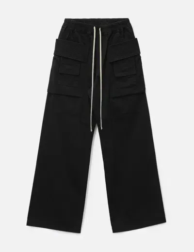 Rick Owens Drkshdw Creatch Cargo Wide Leg Pants In 09 Black