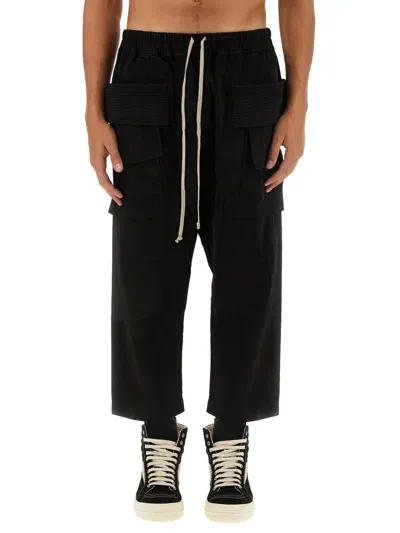 Rick Owens Drkshdw Cretch Cargo Pants In Black