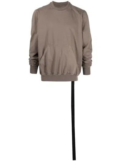 Rick Owens Drkshdw Crew-neck Cotton Sweatshirt In Brown