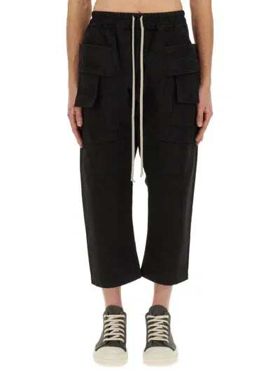 Rick Owens Drkshdw Cropped Pants In Black