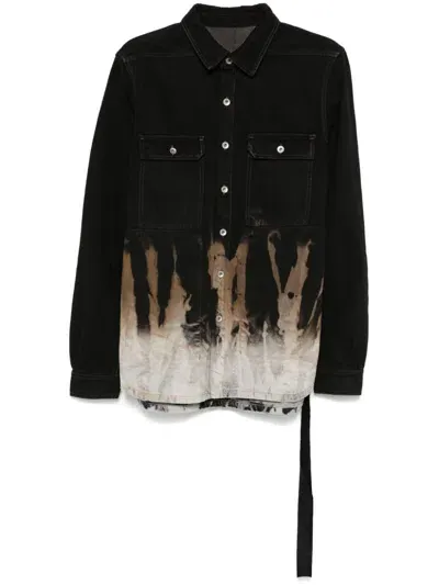 Rick Owens Drkshdw Denim Overshirt In Multi