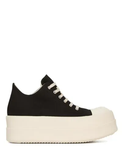 Rick Owens Drkshdw Double Bumper Low Sneakers Shoes In Black