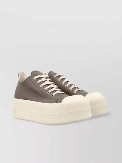 Rick Owens Drkshdw Double Bumper Low Sneaks In Grey