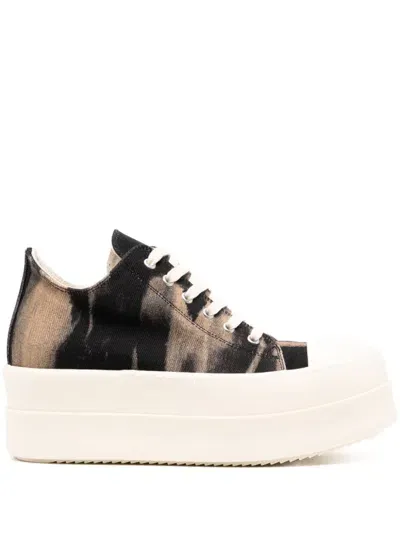 Rick Owens Drkshdw Double Bumper Sneakers In Black