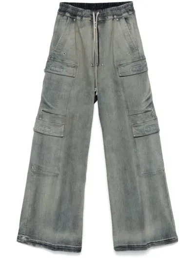 Rick Owens Drkshdw Double Cargo Jumbo Belas Jeans In Blue