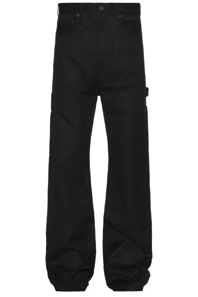 Rick Owens Drkshdw Black Porterville Detroit Cut Jeans